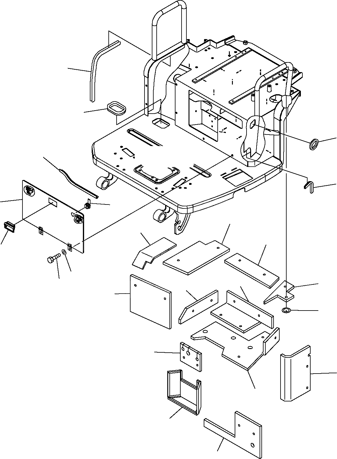 Схема запчастей Komatsu PC14R-2 - SOUND-ЗАЩИТАING ЧАСТИ КОРПУСА И КАБИНА