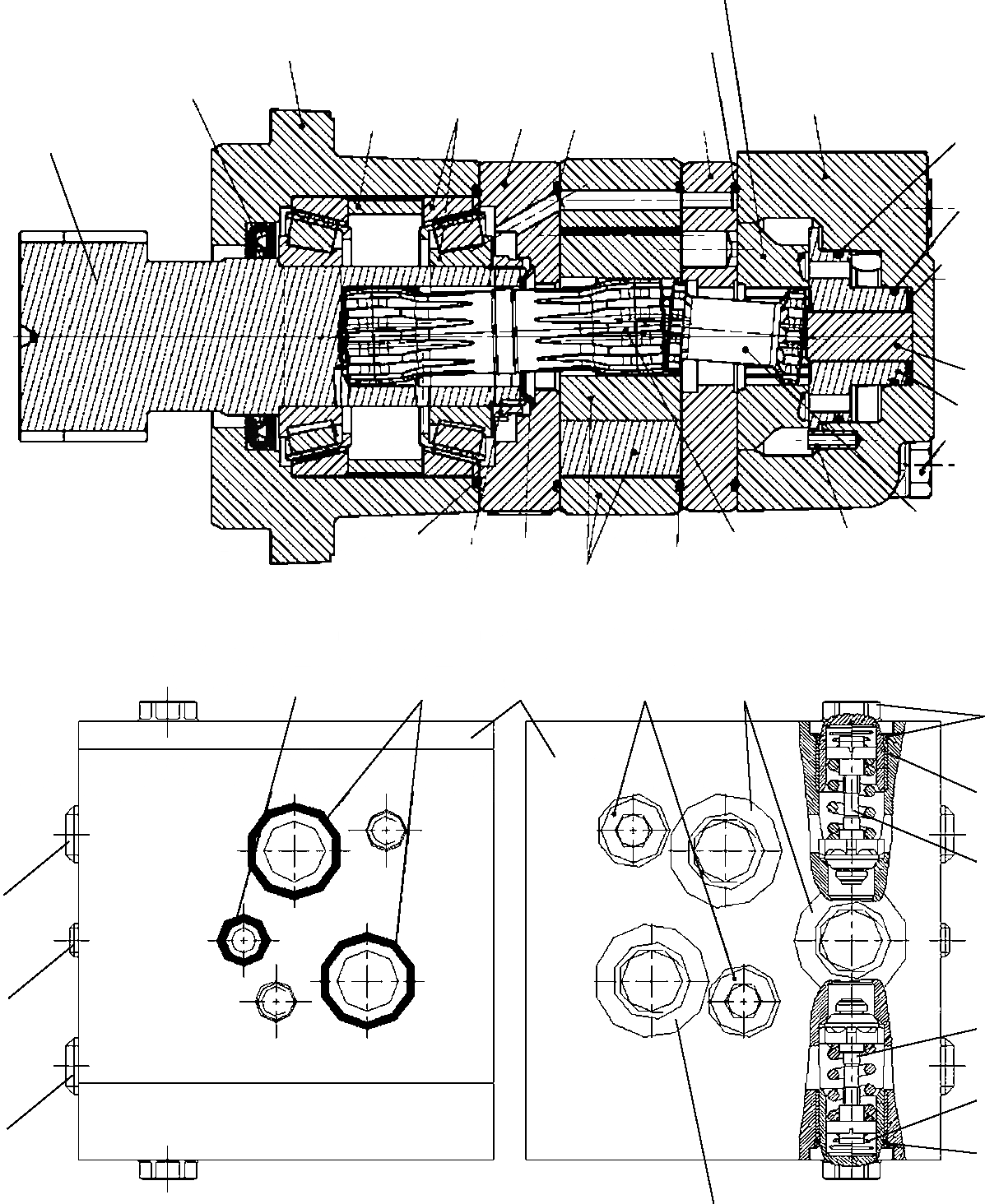 Схема запчастей Komatsu PC14R-2 - МОТОР ПОВОРОТА РАБОЧЕЕ ОБОРУДОВАНИЕ ГИДРАВЛИКА