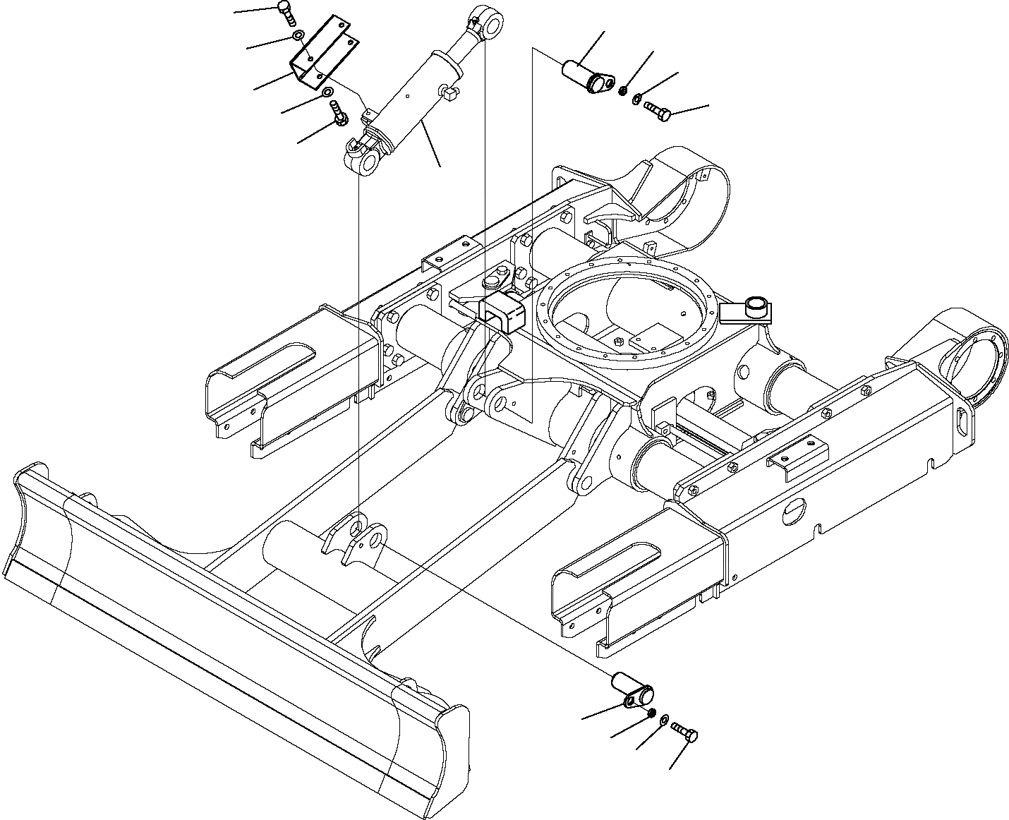 Схема запчастей Komatsu PC14R-2 - ОТВАЛ (РЕГУЛЯТОР (/) РАБОЧЕЕ ОБОРУДОВАНИЕ