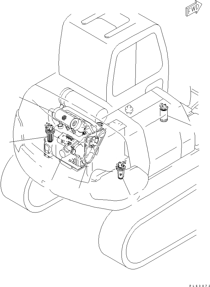 Схема запчастей Komatsu PC15-3 - ЭЛЕМЕНТ И V-РЕМЕНЬ(№-) ЧАСТИ BOOK