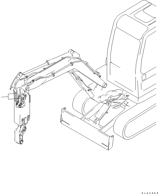 Схема запчастей Komatsu PC15-3 - ШЛАНГИ РАБОЧ. ОБОРУД-Я (ДЛЯ МОЛОТА РУКОЯТЬ)(№-) ЧАСТИ BOOK