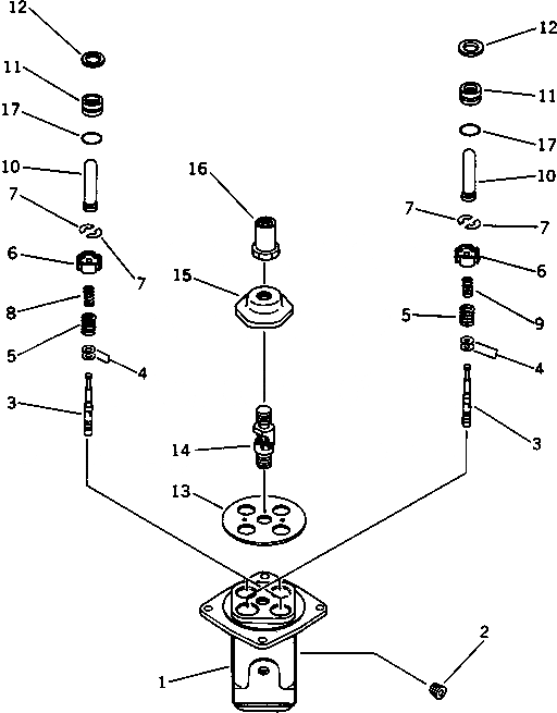 Схема запчастей Komatsu PC150-3 - PROPOTIONAL PRESSURE УПРАВЛЯЮЩ. КЛАПАН (ДЛЯ WRIST УПРАВЛ-Е) ПОВОРОТН. И СИСТЕМА УПРАВЛЕНИЯ