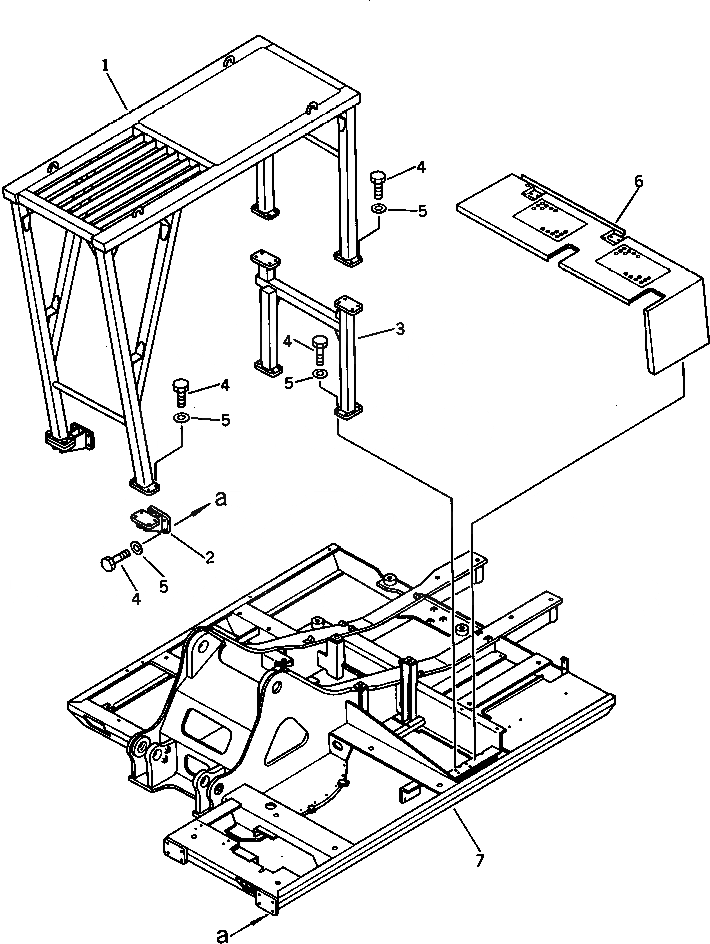 Схема запчастей Komatsu PC150-3 - FALLING OBJECTIVE ЗАЩИТАIVE STRUCTURE ОПЦИОННЫЕ КОМПОНЕНТЫ