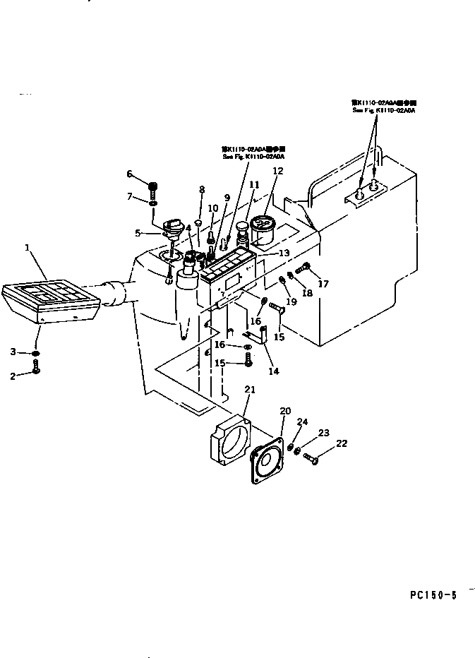 Схема запчастей Komatsu PC150-5 - ПАНЕЛЬ ПРИБОРОВ (ДЛЯ УДЛИНН. РЫЧАГ УПРАВЛ-Е)(№899-) КАБИНА ОПЕРАТОРА И СИСТЕМА УПРАВЛЕНИЯ