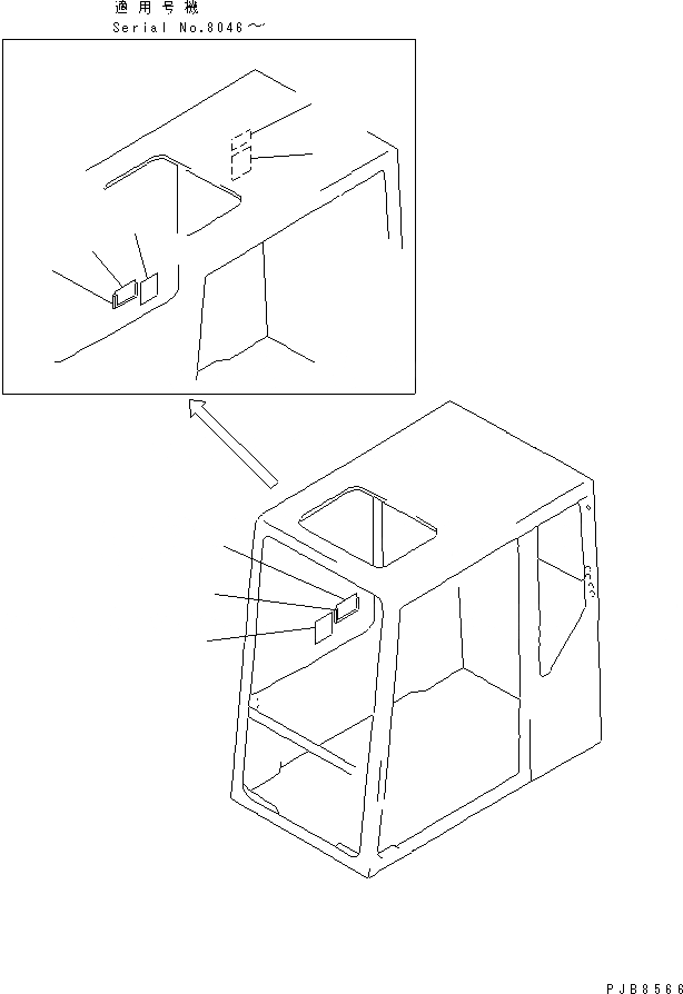 Схема запчастей Komatsu PC150-5 - МАРКИРОВКА (MULTI PATTERN) (ЯПОН.)(№8-) МАРКИРОВКА