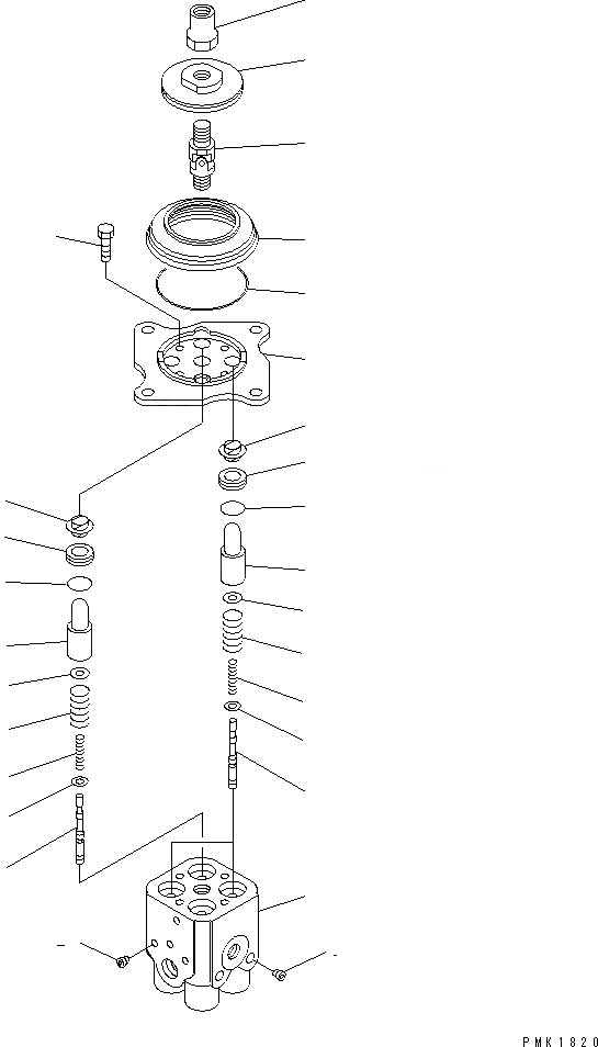 Схема запчастей Komatsu PC150-5 - КЛАПАН PPC(ДЛЯ РАБОЧ. ОБОРУД-Я) (WRIST УПРАВЛ-Е)(№-) ОСНОВН. КОМПОНЕНТЫ И РЕМКОМПЛЕКТЫ