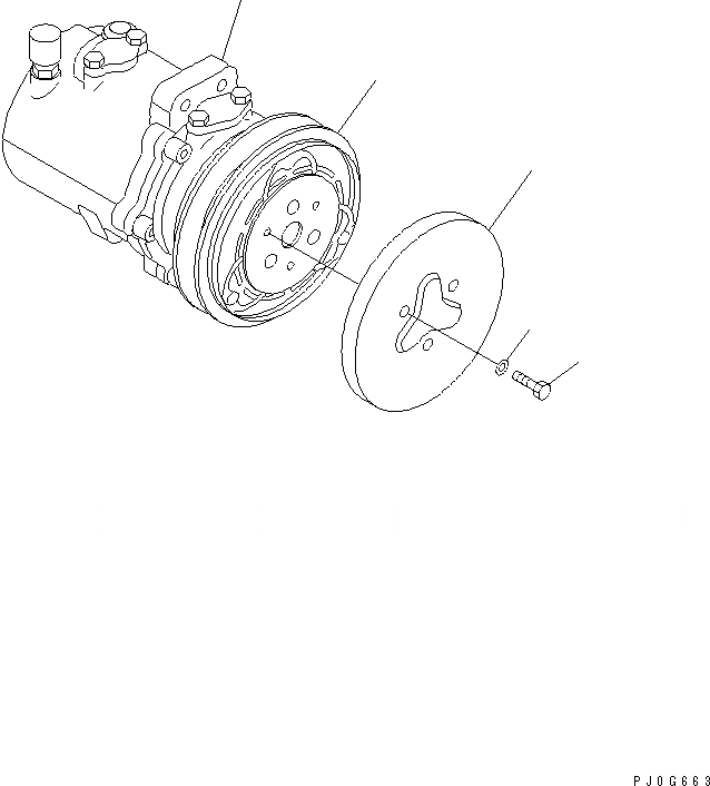 Схема запчастей Komatsu PC150-5 - ВОЗД. COMRESSOR БЛОК (С КОНДИЦИОНЕРОМ)(№8-) ОСНОВН. КОМПОНЕНТЫ И РЕМКОМПЛЕКТЫ