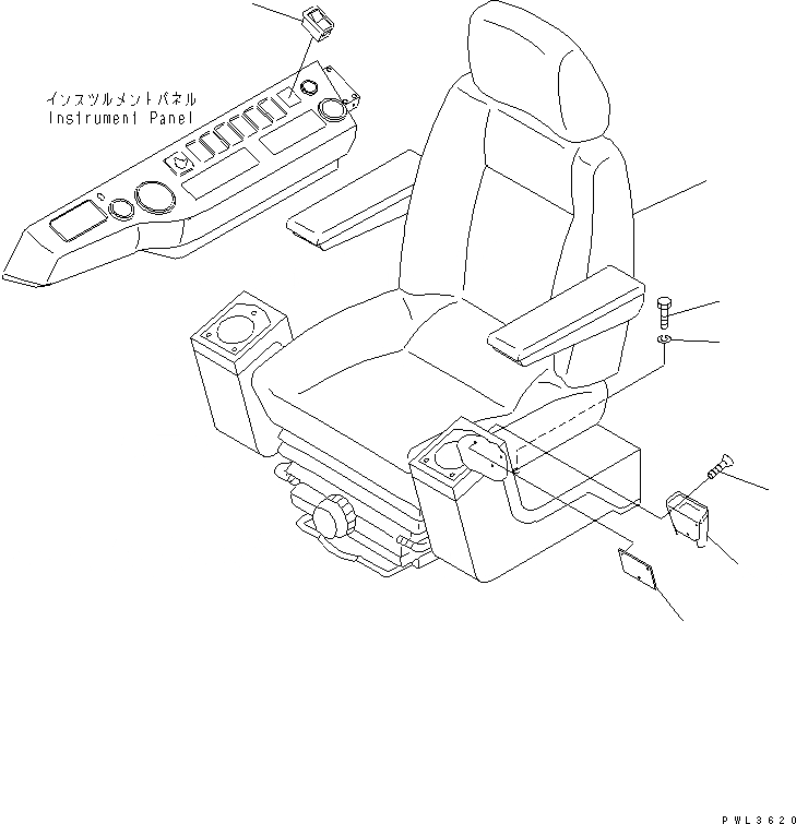 Схема запчастей Komatsu PC150-6K - СИДЕНЬЕ ОПЕРАТОРА (ДЛЯ ПОДОГРЕВED СИДЕНЬЕ)(№K7-K7) КАБИНА ОПЕРАТОРА И СИСТЕМА УПРАВЛЕНИЯ