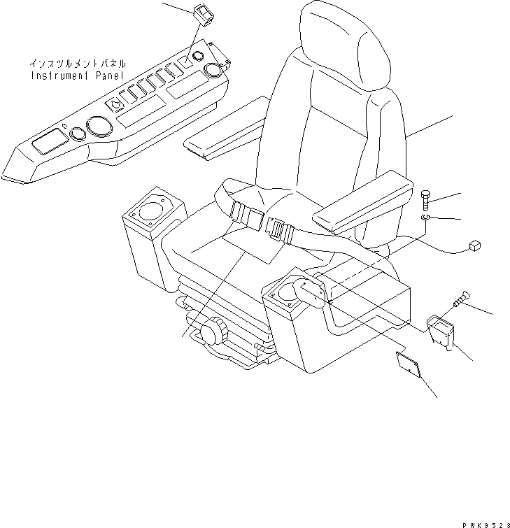 Схема запчастей Komatsu PC150-6K - СИДЕНЬЕ ОПЕРАТОРА (ДЛЯ ПОДОГРЕВED СИДЕНЬЕ)(№K7-K) КАБИНА ОПЕРАТОРА И СИСТЕМА УПРАВЛЕНИЯ