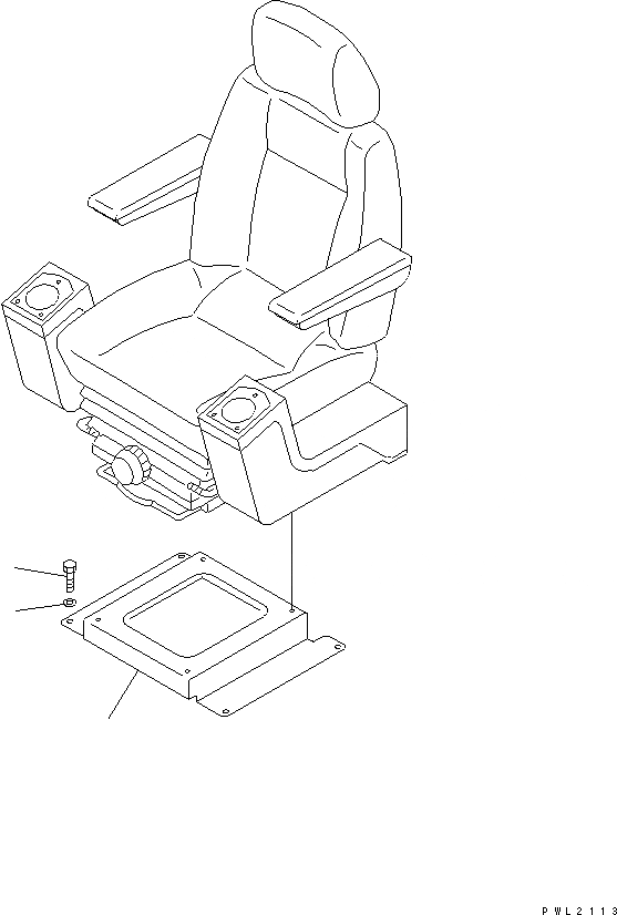 Схема запчастей Komatsu PC150-6K - ОСНОВАНИЕ КРЕСЛА(№K-) КАБИНА ОПЕРАТОРА И СИСТЕМА УПРАВЛЕНИЯ