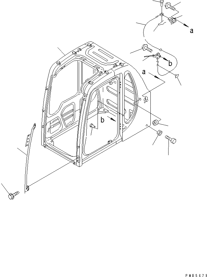 Схема запчастей Komatsu PC150-6K - КАБИНА (/7) (КАБИНА¤ РУЧКА И ФИКСАТОР ОТКРЫТИЯ)(№K-) КАБИНА ОПЕРАТОРА И СИСТЕМА УПРАВЛЕНИЯ