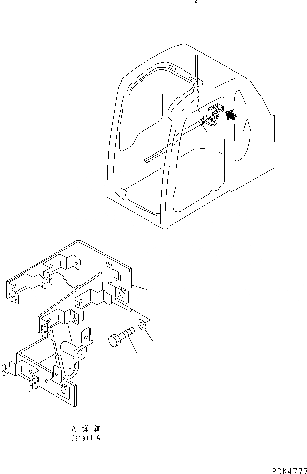 Схема запчастей Komatsu PC150-6K - КАБИНА (TERMINAL BRACKET) КАБИНА ОПЕРАТОРА И СИСТЕМА УПРАВЛЕНИЯ