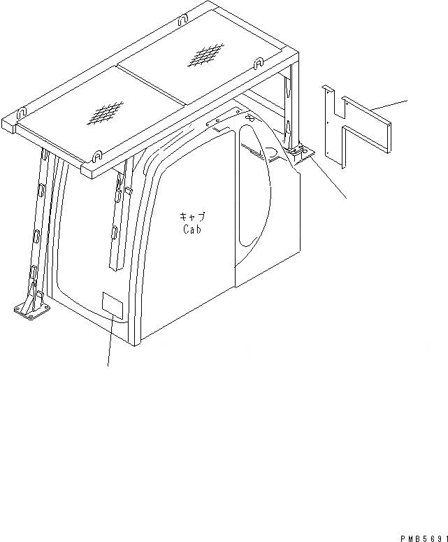 Схема запчастей Komatsu PC150-6K - F.O.P.S. COVER КАБИНА ОПЕРАТОРА И СИСТЕМА УПРАВЛЕНИЯ