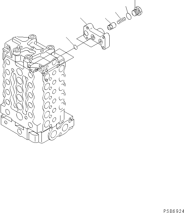 Схема запчастей Komatsu PC150-6K - ОСНОВН. КЛАПАН (/8)(№K-K999) ОСНОВН. КОМПОНЕНТЫ И РЕМКОМПЛЕКТЫ