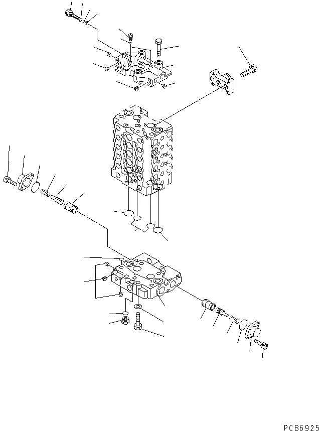 Схема запчастей Komatsu PC150-6K - ОСНОВН. КЛАПАН (/8)(№K-K999) ОСНОВН. КОМПОНЕНТЫ И РЕМКОМПЛЕКТЫ