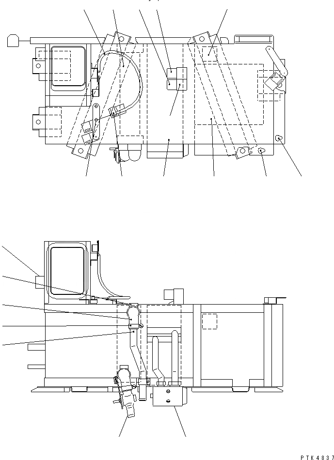 Схема запчастей Komatsu PC150-6K - КОНДИЦ. ВОЗДУХА В СБОРЕ ОСНОВН. КОМПОНЕНТЫ И РЕМКОМПЛЕКТЫ