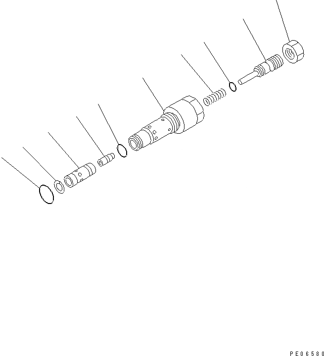 Схема запчастей Komatsu PC150HD-5K - ГИДР. НАСОС. (РАЗГРУЗ. КЛАПАН) (/) УПРАВЛ-Е РАБОЧИМ ОБОРУДОВАНИЕМ