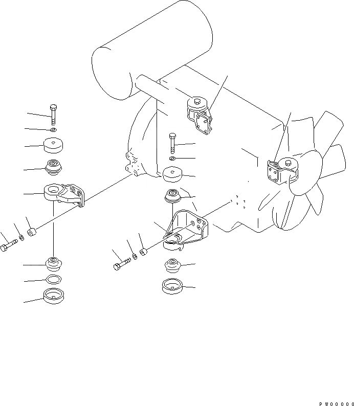 Схема запчастей Komatsu PC150LC-3 - КРЕПЛЕНИЕ ДВИГАТЕЛЯ КОМПОНЕНТЫ ДВИГАТЕЛЯ И ЭЛЕКТРИКА