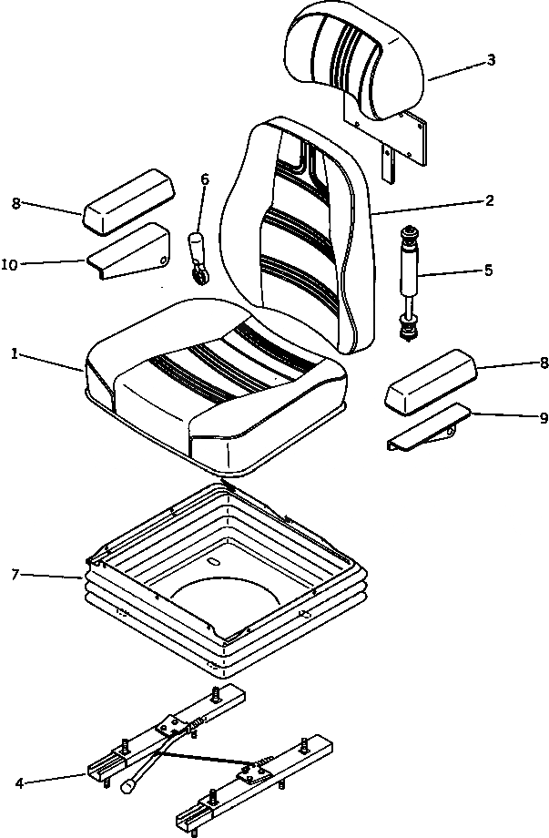 Схема запчастей Komatsu PC150LC-3 - DELUXE СИДЕНЬЕ (С ПОДЛОКОТНИКОМ) ОПЦИОННЫЕ КОМПОНЕНТЫ