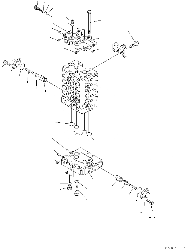 Схема запчастей Komatsu PC150LC-6K - ОСНОВН. КЛАПАН (/8)(№K-) ОСНОВН. КОМПОНЕНТЫ И РЕМКОМПЛЕКТЫ