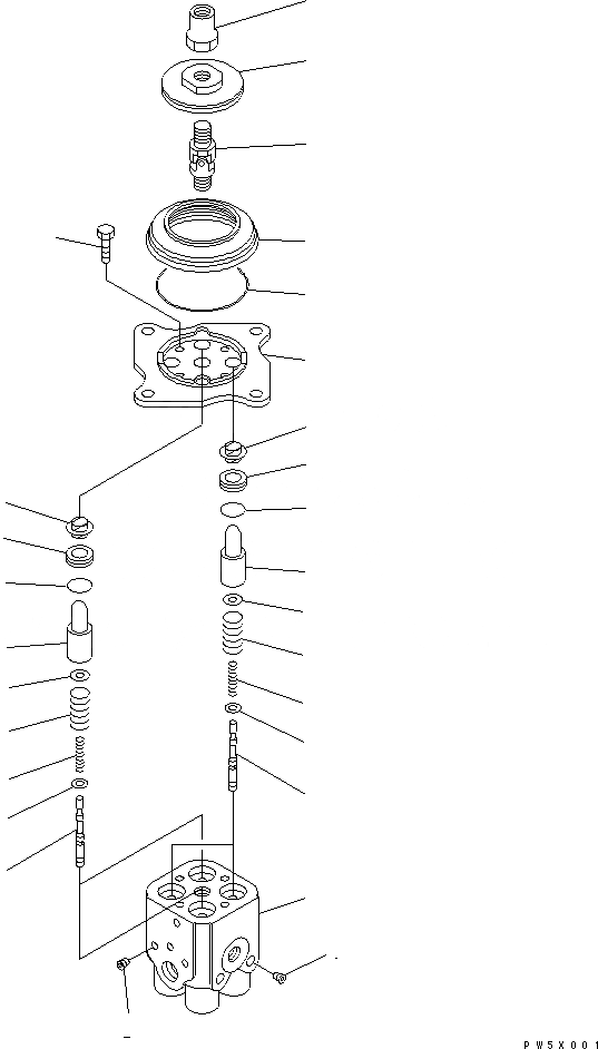 Схема запчастей Komatsu PC150LGP-6K - КЛАПАН PPC(ДЛЯ РАБОЧ. ОБОРУД-Я) ОСНОВН. КОМПОНЕНТЫ И РЕМКОМПЛЕКТЫ