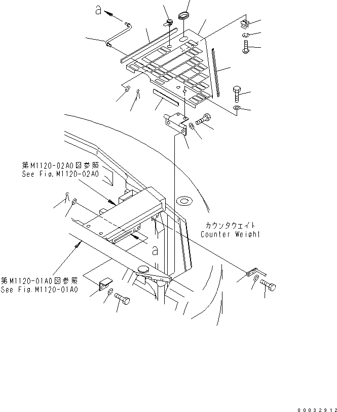 Схема запчастей Komatsu PC158USLC-2 - КАПОТ (COVER) (СЕВ. АМЕРИКА СПЕЦ-Я.)(№77-) ЧАСТИ КОРПУСА