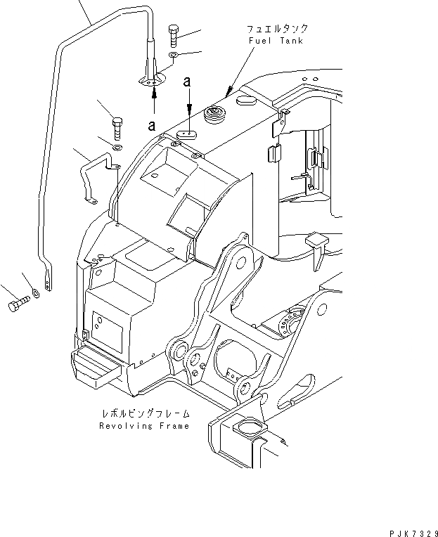 Схема запчастей Komatsu PC158USLC-2 - HANDRAIL ЧАСТИ КОРПУСА