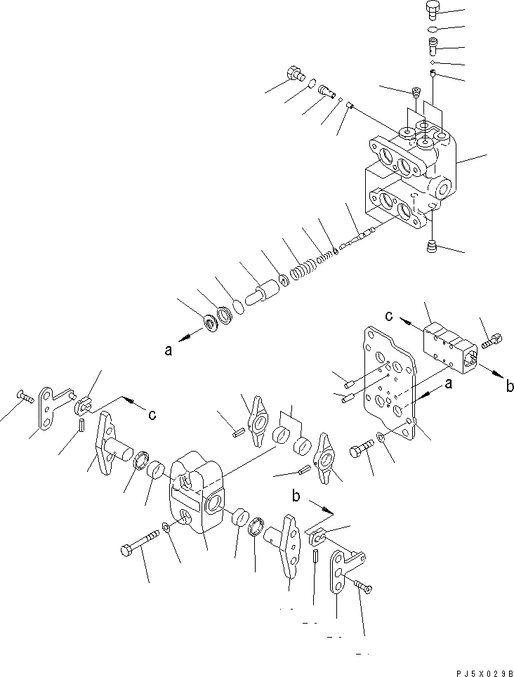 Схема запчастей Komatsu PC158USLC-2 - КЛАПАН PPC(ДЛЯ ХОДА) ОСНОВН. КОМПОНЕНТЫ И РЕМКОМПЛЕКТЫ