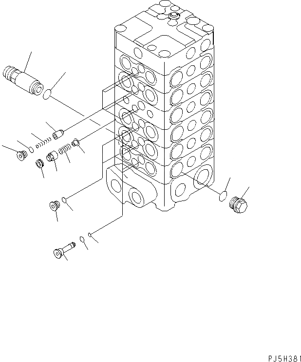 Схема запчастей Komatsu PC158US-2 - ОСНОВН. КЛАПАН (-КЛАПАН) (/) ОСНОВН. КОМПОНЕНТЫ И РЕМКОМПЛЕКТЫ