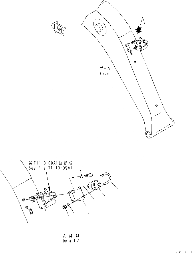 Схема запчастей Komatsu PC158US-2 - ПЕРЕХОДНИК ДЛЯ МОЛОТА КОМПЛЕКТ (ДЛЯ NIPPON PNEUMATIC) РАБОЧЕЕ ОБОРУДОВАНИЕ