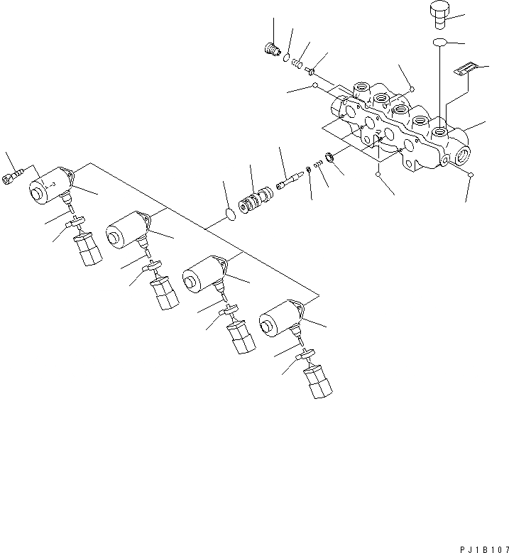 Схема запчастей Komatsu PC158US-2 - СОЛЕНОИДНЫЙ КЛАПАН (ВНУТР. ЧАСТИ)(№-) ОСНОВН. КОМПОНЕНТЫ И РЕМКОМПЛЕКТЫ