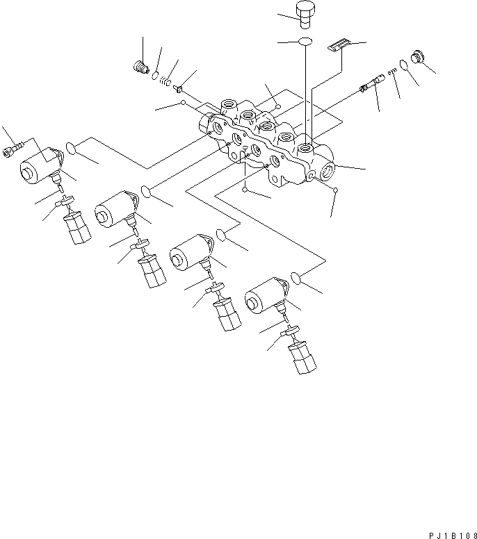 Схема запчастей Komatsu PC158US-2 - СОЛЕНОИДНЫЙ КЛАПАН (ВНУТР. ЧАСТИ)(№7-) ОСНОВН. КОМПОНЕНТЫ И РЕМКОМПЛЕКТЫ