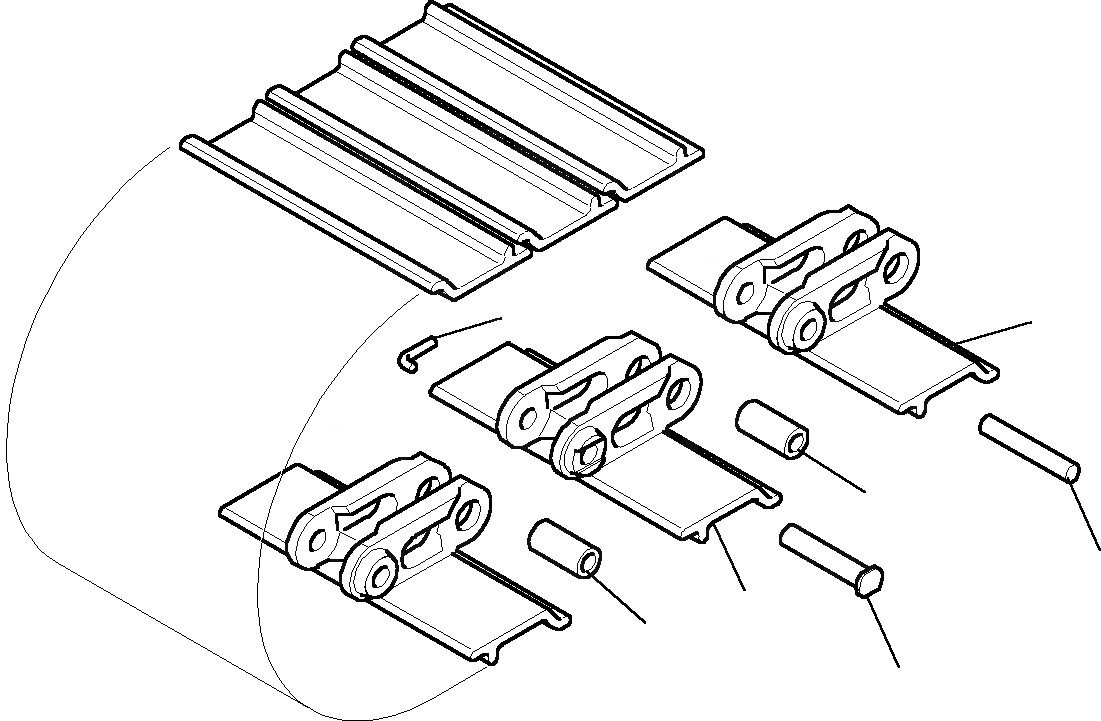 Схема запчастей Komatsu PC15R-8 DELUXE - ГУСЕНИЦЫ (ДЛЯ STEEL SHOE) ХОДОВАЯ