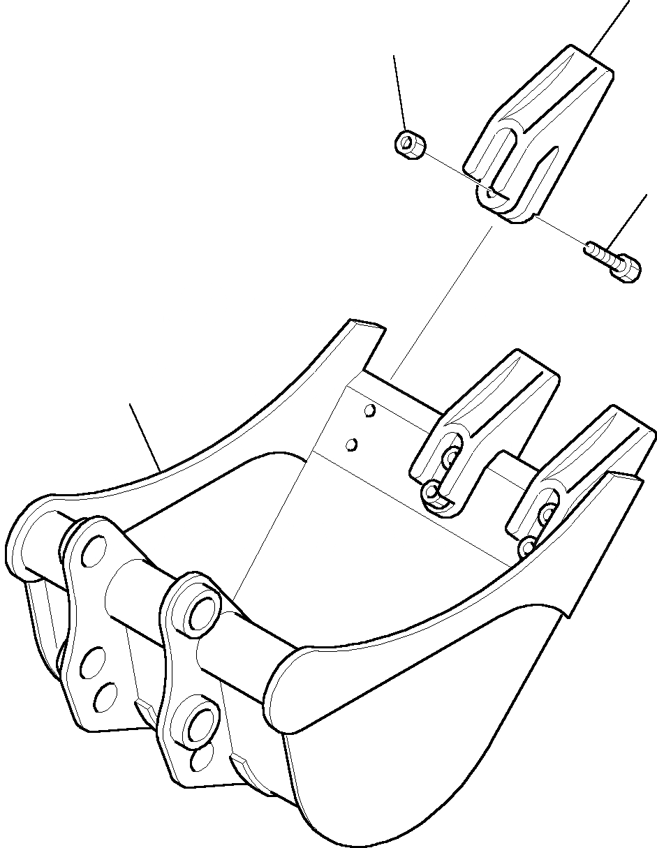 Схема запчастей Komatsu PC15R-8 DELUXE - КОВШ РАБОЧЕЕ ОБОРУДОВАНИЕ