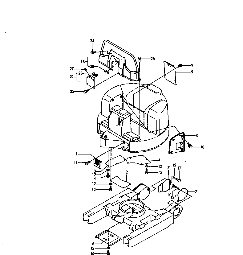 Схема запчастей Komatsu PC15FR-1 - РАМА COVER ПОВОРОТН.¤ КОНЕЧНАЯ ПЕРЕДАЧА И ХОДОВАЯ