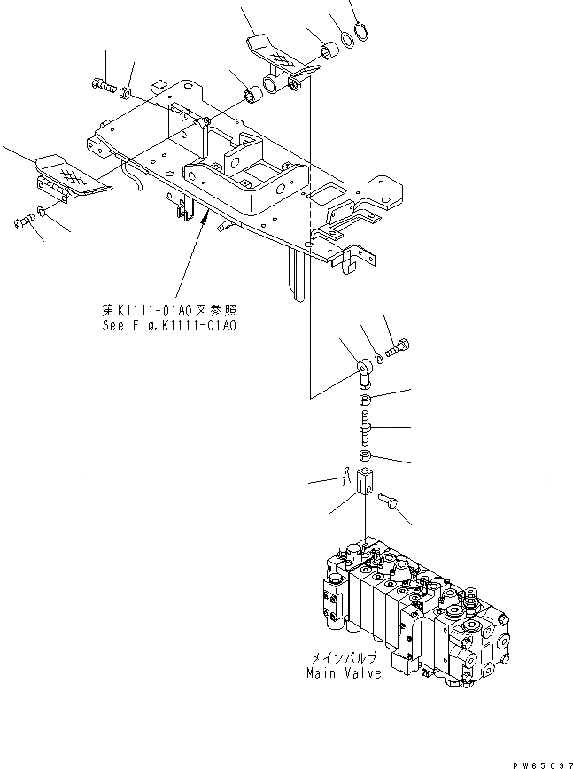 Схема запчастей Komatsu PC15MR-1 - ОСНОВН. УПРАВЛ-Е (ПОВОРОТ СТРЕЛЫ РЫЧАГ И МЕХАНИЗМ) КАБИНА ОПЕРАТОРА И СИСТЕМА УПРАВЛЕНИЯ