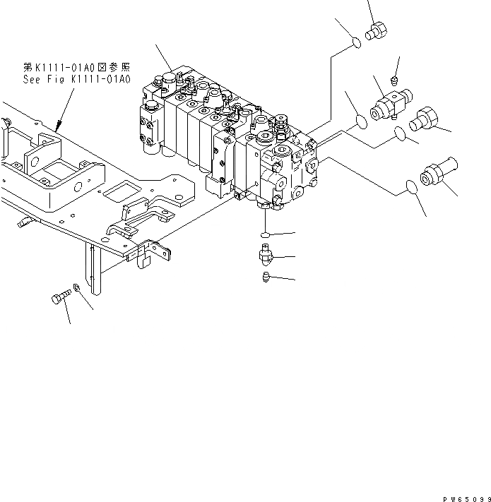 Схема запчастей Komatsu PC15MR-1 - ОСНОВН. УПРАВЛ-Е (ОСНОВН. УПРАВЛЯЮЩ. КЛАПАН И СОЕДИНИТЕЛЬН. ЧАСТИ¤ /) КАБИНА ОПЕРАТОРА И СИСТЕМА УПРАВЛЕНИЯ