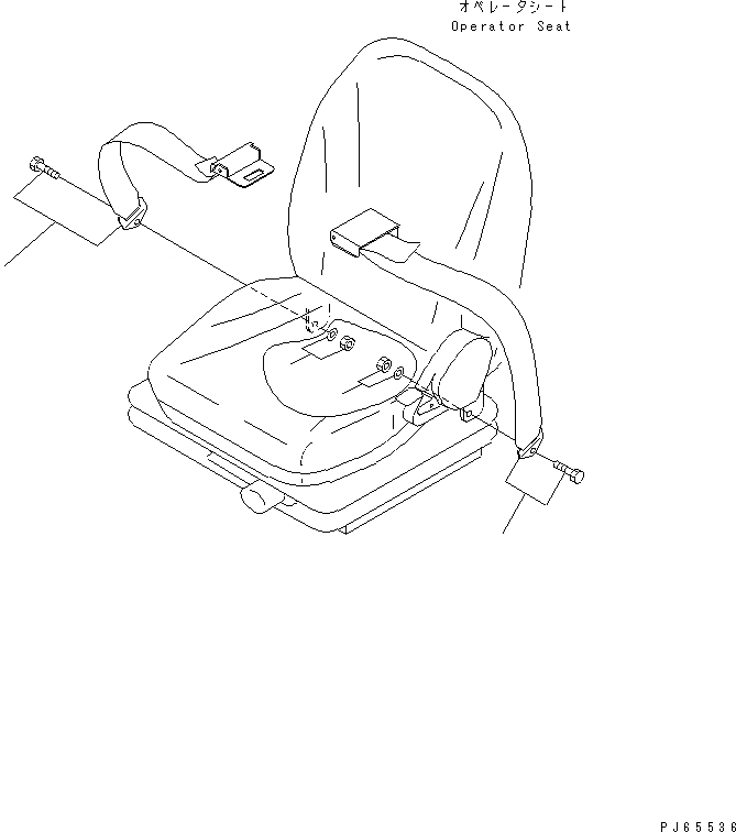 Схема запчастей Komatsu PC15MRX-1 - РЕМЕНЬ БЕЗОПАСНОСТИ (-INCHES) КАБИНА ОПЕРАТОРА И СИСТЕМА УПРАВЛЕНИЯ