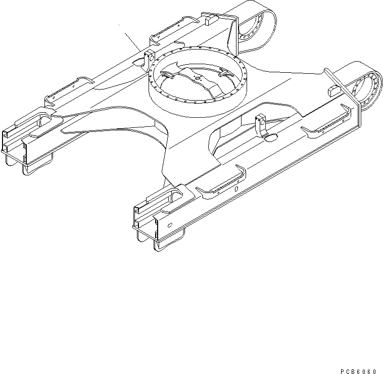 Схема запчастей Komatsu PC160-6K - ГУСЕНИЧНАЯ РАМА ХОДОВАЯ