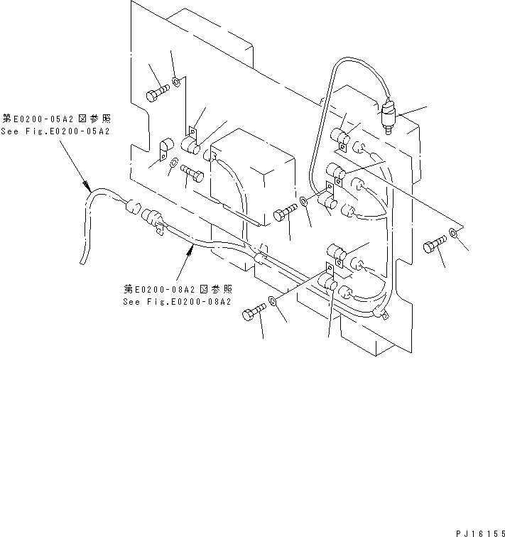 Схема запчастей Komatsu PC1600-1 - ЭЛЕКТРИКА (КОМПОНЕНТЫ) (AROUND СТОЙКА) (ДЛЯ ПОГРУЗ.) ЭЛЕКТРИКА