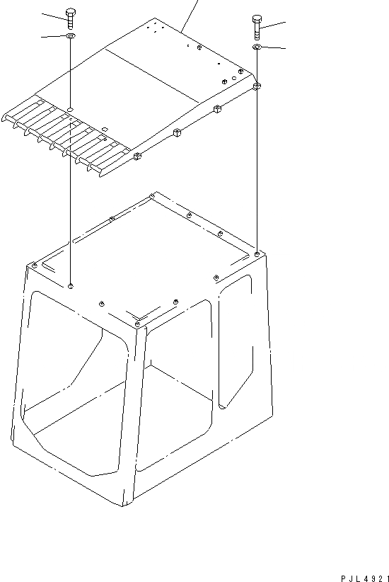 Схема запчастей Komatsu PC1600-1 - FALLING OBJECT ЗАЩИТАIVE STRUCTURE КАБИНА ОПЕРАТОРА И СИСТЕМА УПРАВЛЕНИЯ