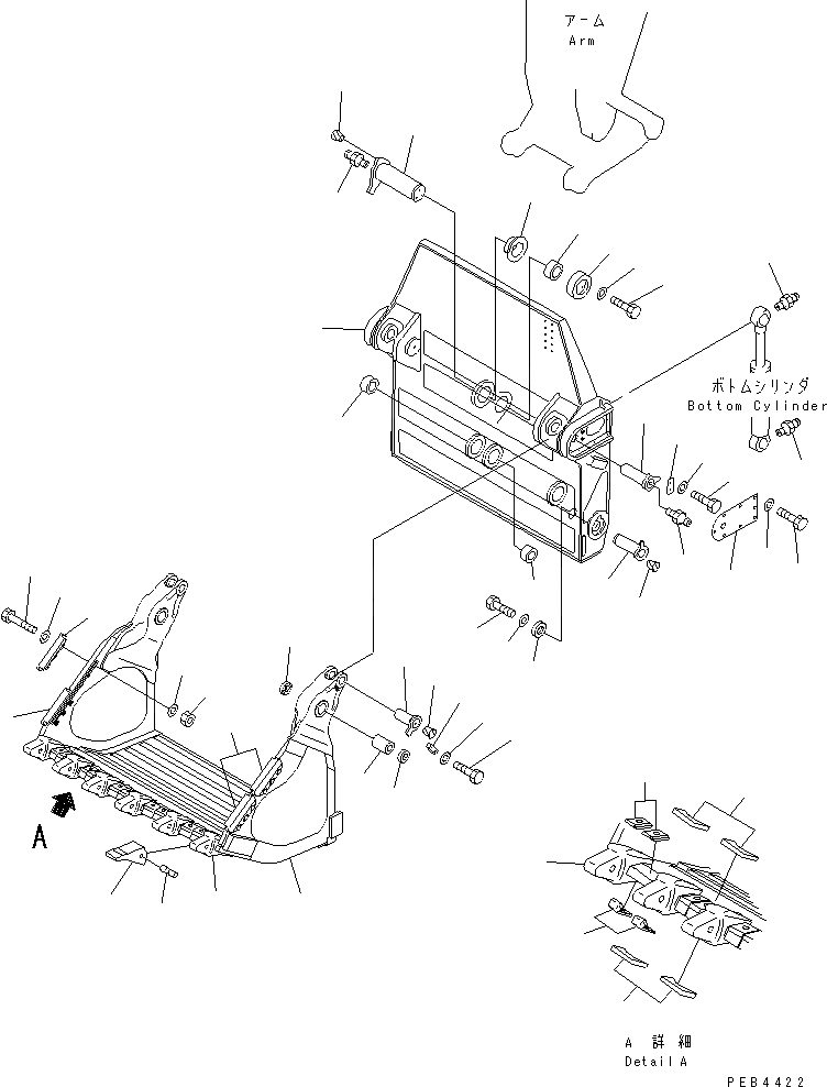 Схема запчастей Komatsu PC1600-1 - КОВШ¤ 9.M (ДЛЯ НИЖН. РАЗГРУЗКА) (AGC СПЕЦ-Я.) (ДЛЯ ПОГРУЗ.)(№7-) РАБОЧЕЕ ОБОРУДОВАНИЕ