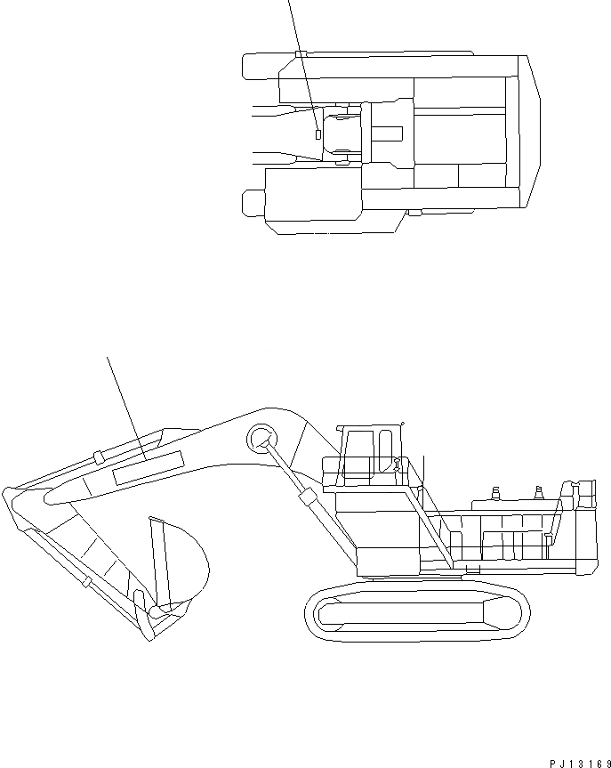 Схема запчастей Komatsu PC1600-1 - МАРКИРОВКА (РАБОЧЕЕ ОБОРУДОВАНИЕ ) (АНГЛ.) (ДЛЯ ЭКСКАВАТ.) МАРКИРОВКА