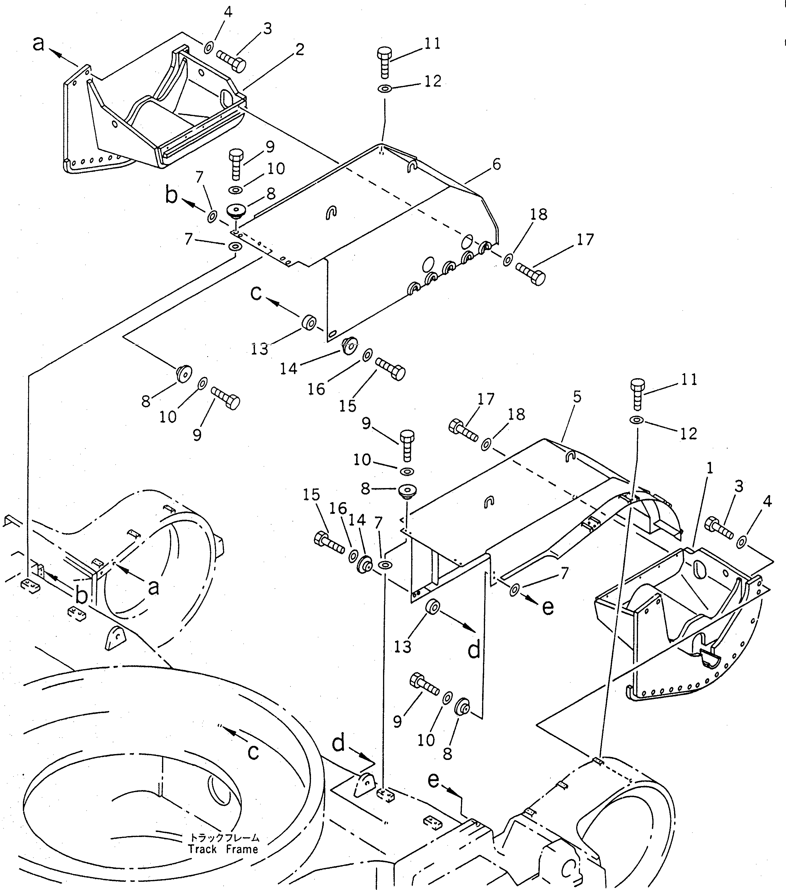 Схема запчастей Komatsu PC1600-1-A - МОТОР ХОДА ЧАСТИ КОРПУСА(№-) ХОДОВАЯ