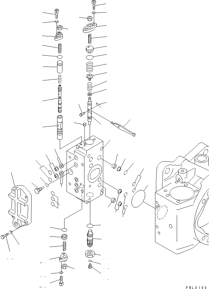 Схема запчастей Komatsu PC1600-1-A - ОСНОВН. НАСОС (7/8) (NO. НАСОС) ОСНОВН. КОМПОНЕНТЫ И РЕМКОМПЛЕКТЫ