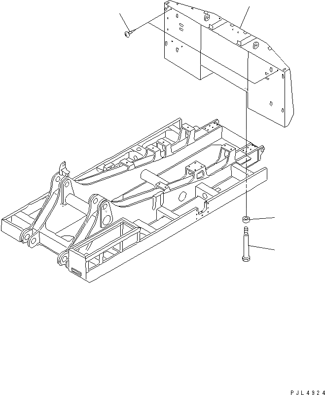 Схема запчастей Komatsu PC1600-1 - COUNTER WEGHT(№-) ЧАСТИ КОРПУСА