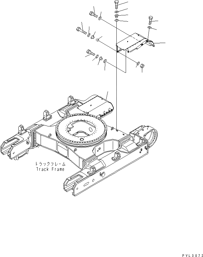 Схема запчастей Komatsu PC1600-1 - МОТОР ХОДА COVER(№-) ХОДОВАЯ