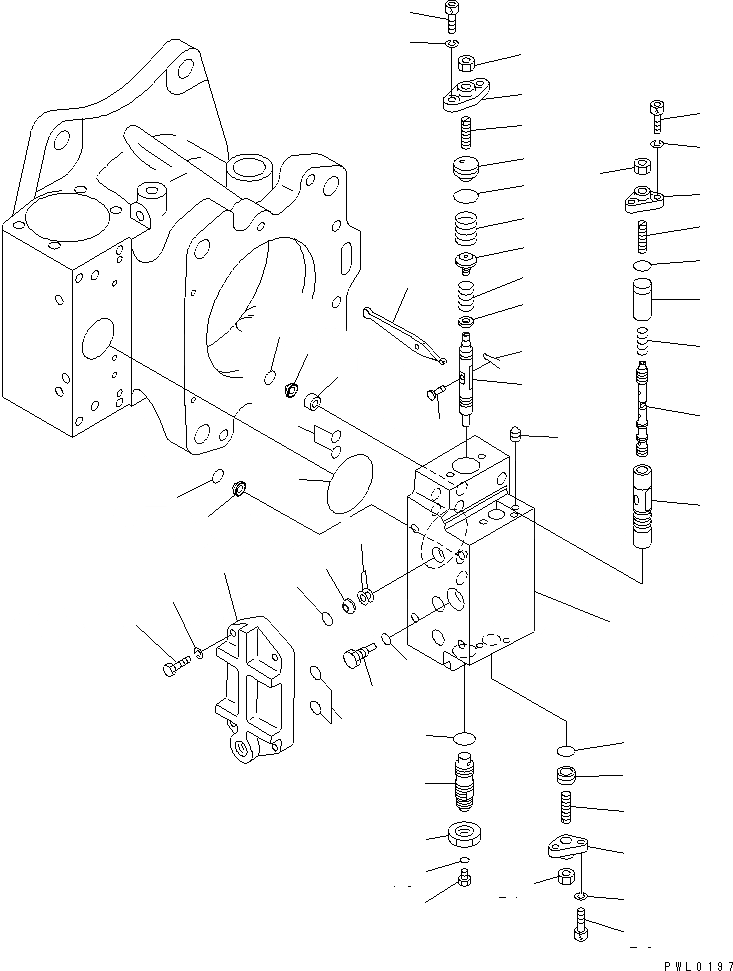 Схема запчастей Komatsu PC1600-1 - ОСНОВН. НАСОС (/8) (NO. НАСОС) ОСНОВН. КОМПОНЕНТЫ И РЕМКОМПЛЕКТЫ