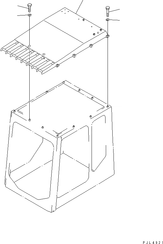 Схема запчастей Komatsu PC1600SP-1 - FALLING OBJECT ЗАЩИТАIVE STRUCTURE КАБИНА ОПЕРАТОРА И СИСТЕМА УПРАВЛЕНИЯ