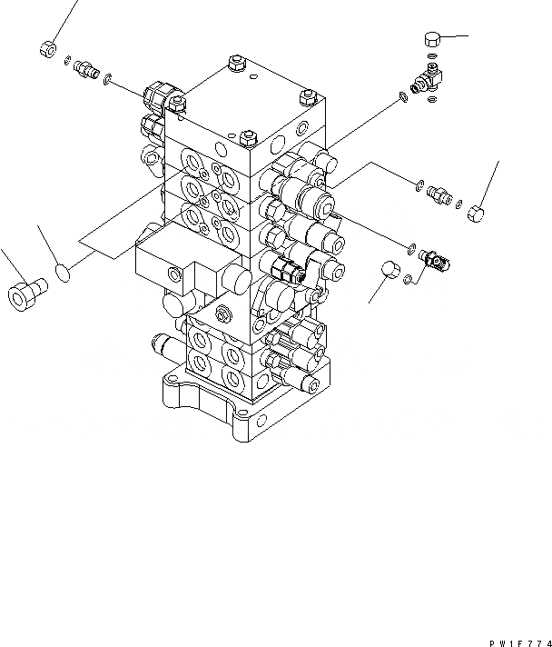 Схема запчастей Komatsu PC160LC-7 - ОСНОВН. НАСОС (СОЕДИНИТЕЛЬН. ЧАСТИ) ГИДРАВЛИКА